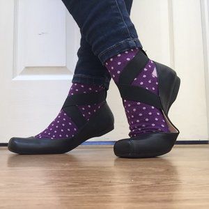 Square Toe Ankle-Wrap Ballet Flats